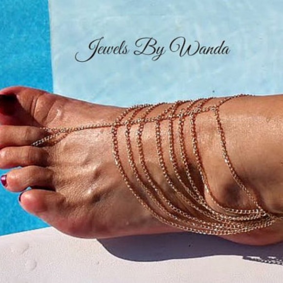 Egyptian Slave Style Toe Ring Ankle Bracelet - Picture 3 of 3